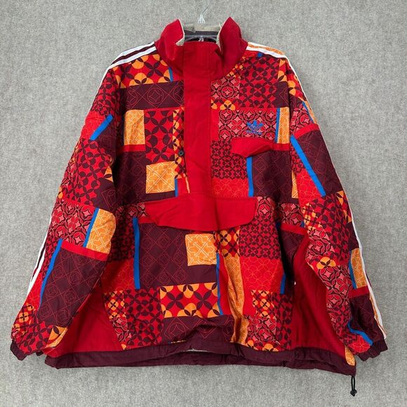 Adidas Originals Mens Lunar New Year Allover Print Reversible‎ Jacket 2XL Parka - Picture 1 of 16